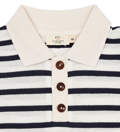 Copenhagen Colors Polo - Piqué - Navy Stripe