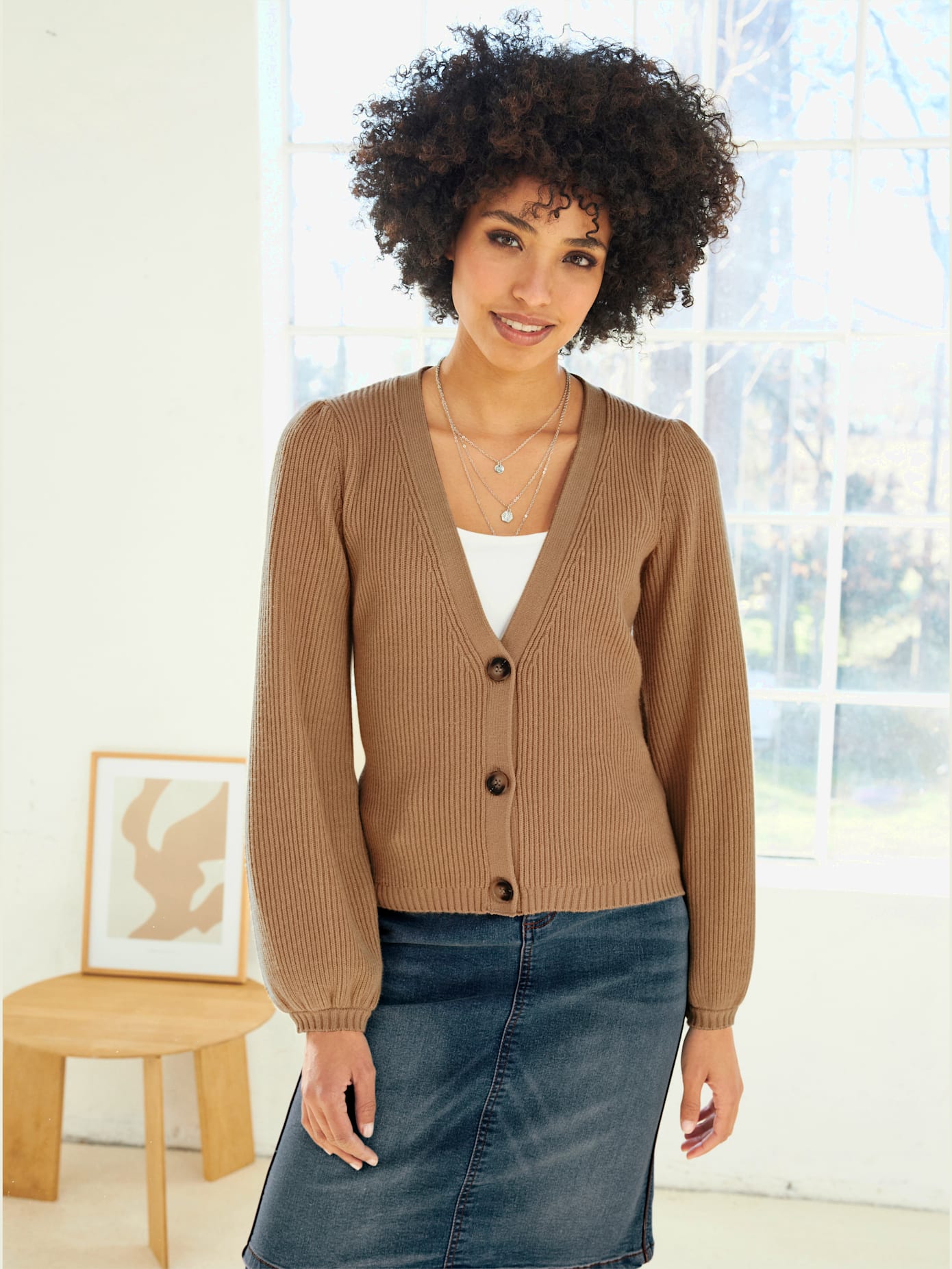 Veste en tricot coupe courte tendance