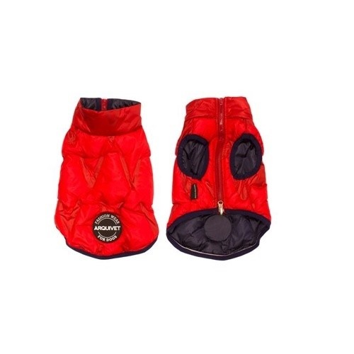 Colete acolchoado canadense, vermelho