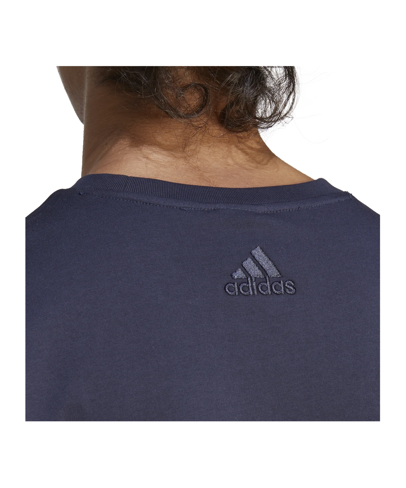 adidas Essentials Single Jersey Big Logo Tee Blue