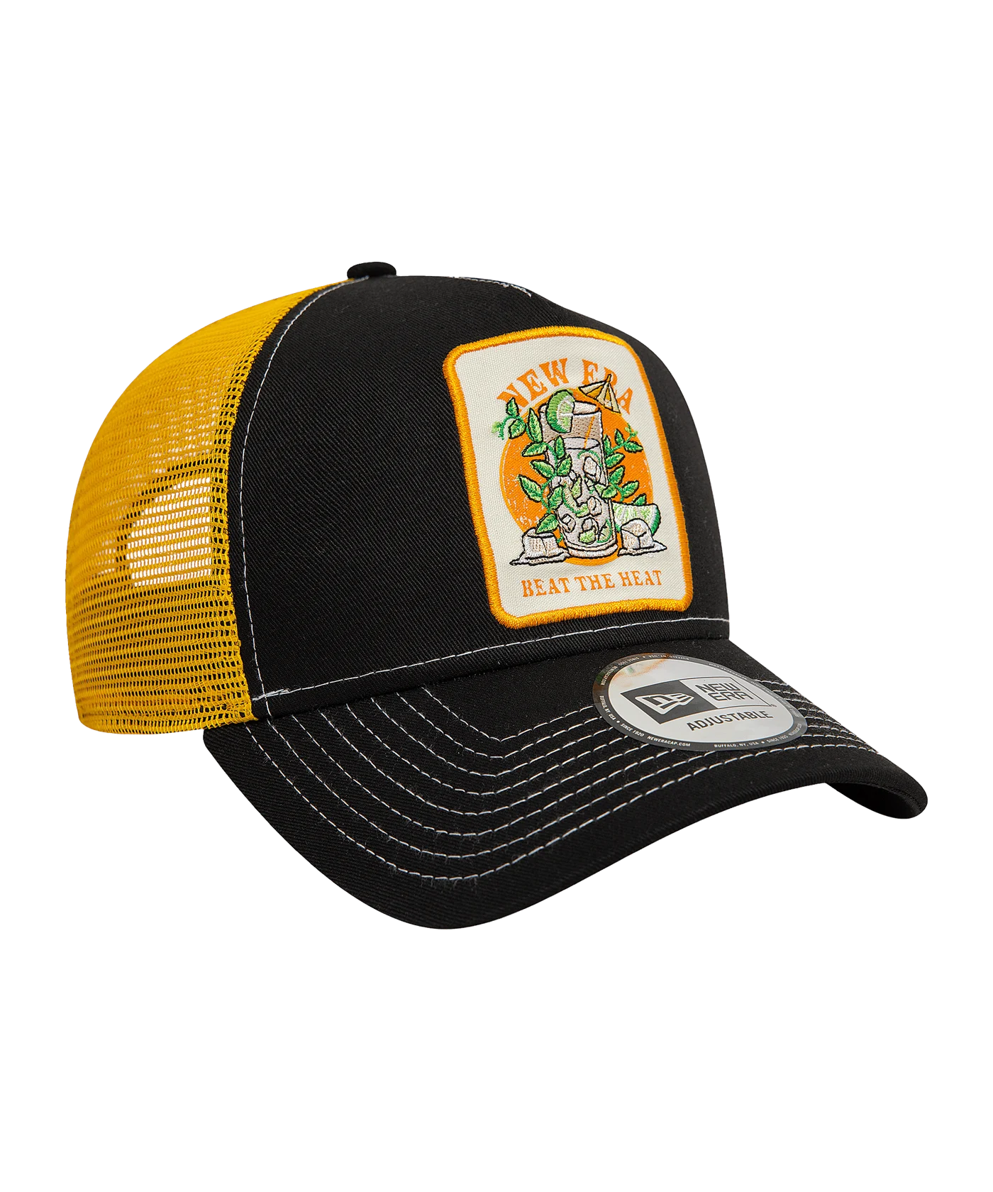 New Era San Antonio Spurs Summer Patch Trucker Cap Schwarz