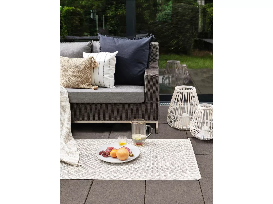 Tapis d'extérieur & intérieur Metro Gris 80x200 cm