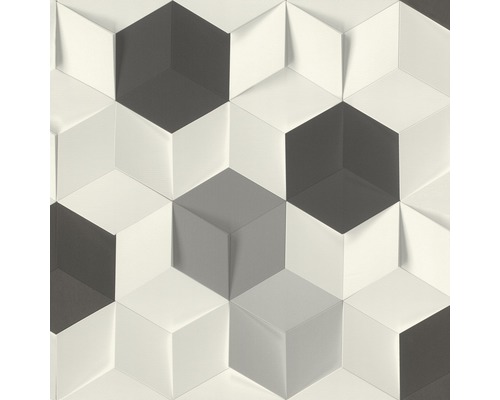 Vliesbehang 622324 Modern Art 3D look grijs