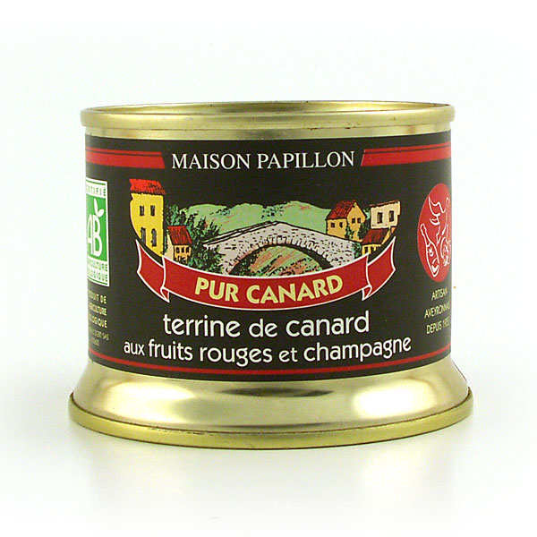 Terrine de canard aux fruits rouges et champagne bio