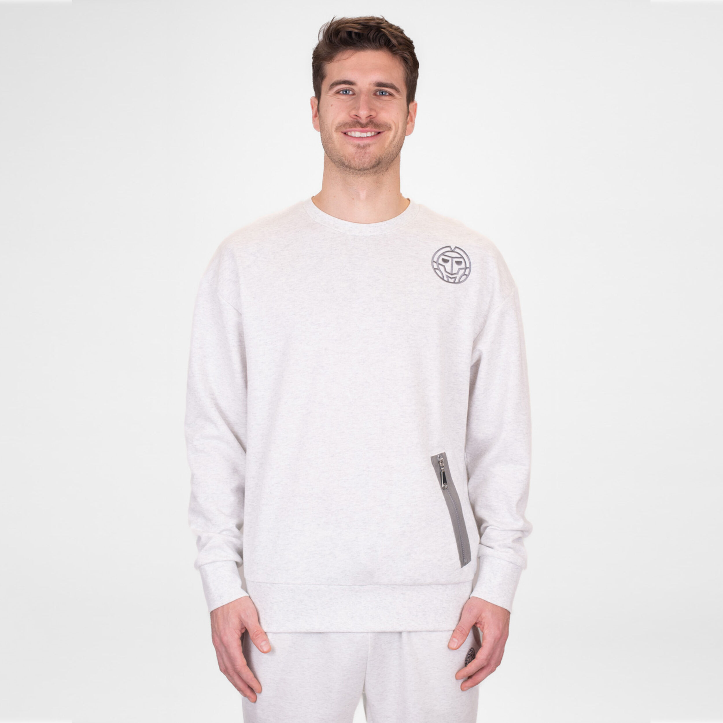 BIDI BADU Chill Crew Sweat-shirt Hommes - Crème