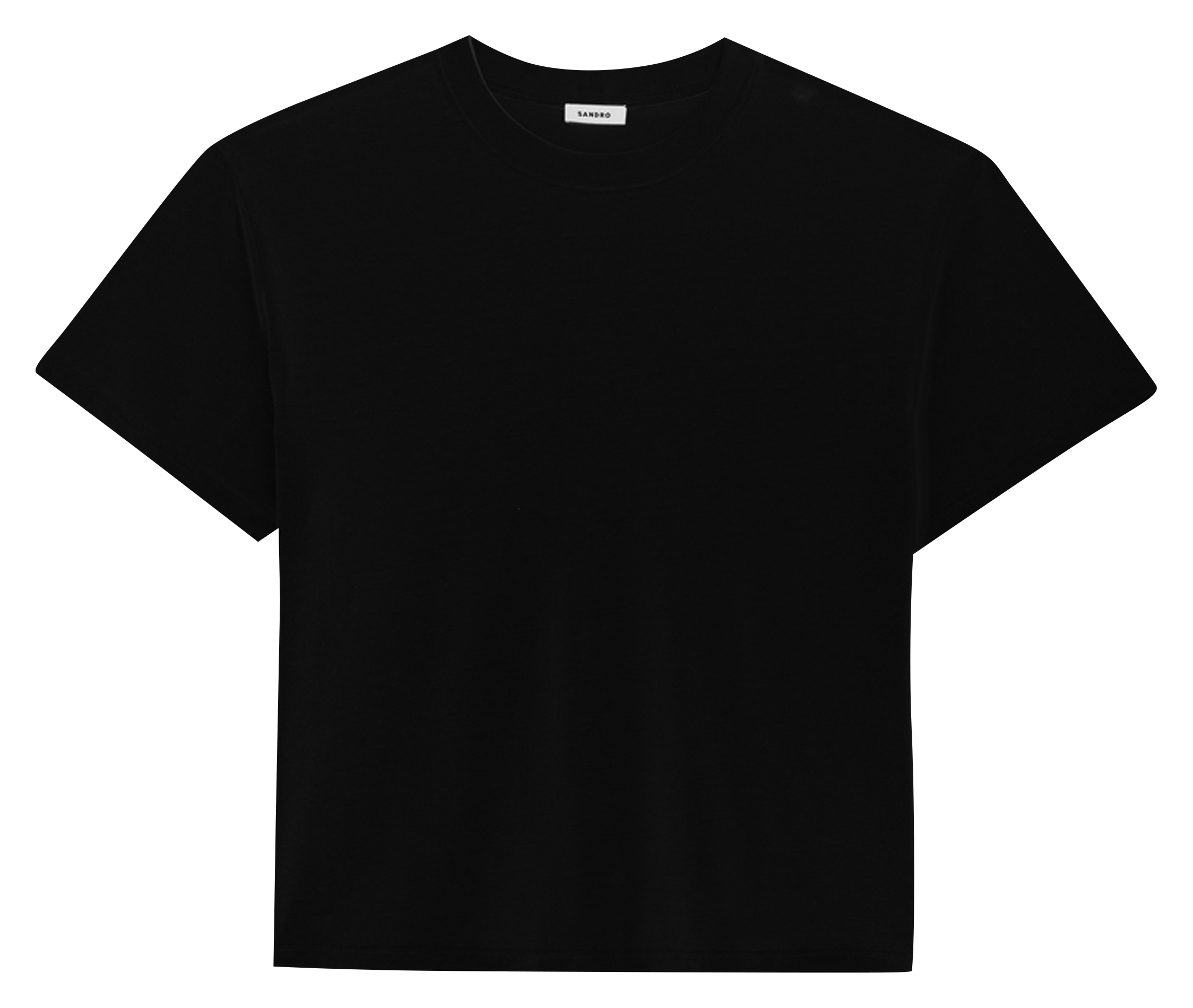 Tee-shirt oversize col rond en coton | Noir