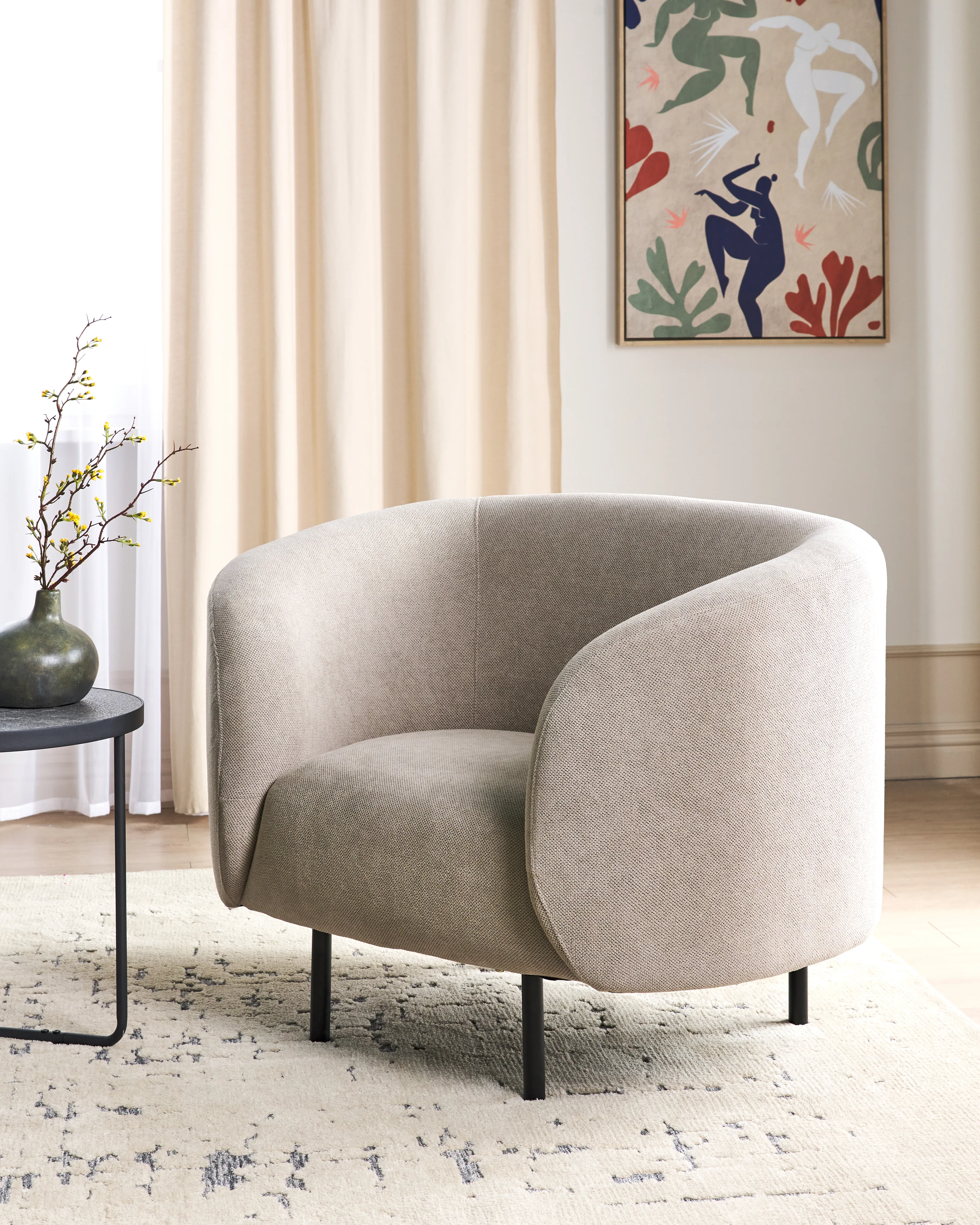 Fauteuil LOEN Stof Taupe