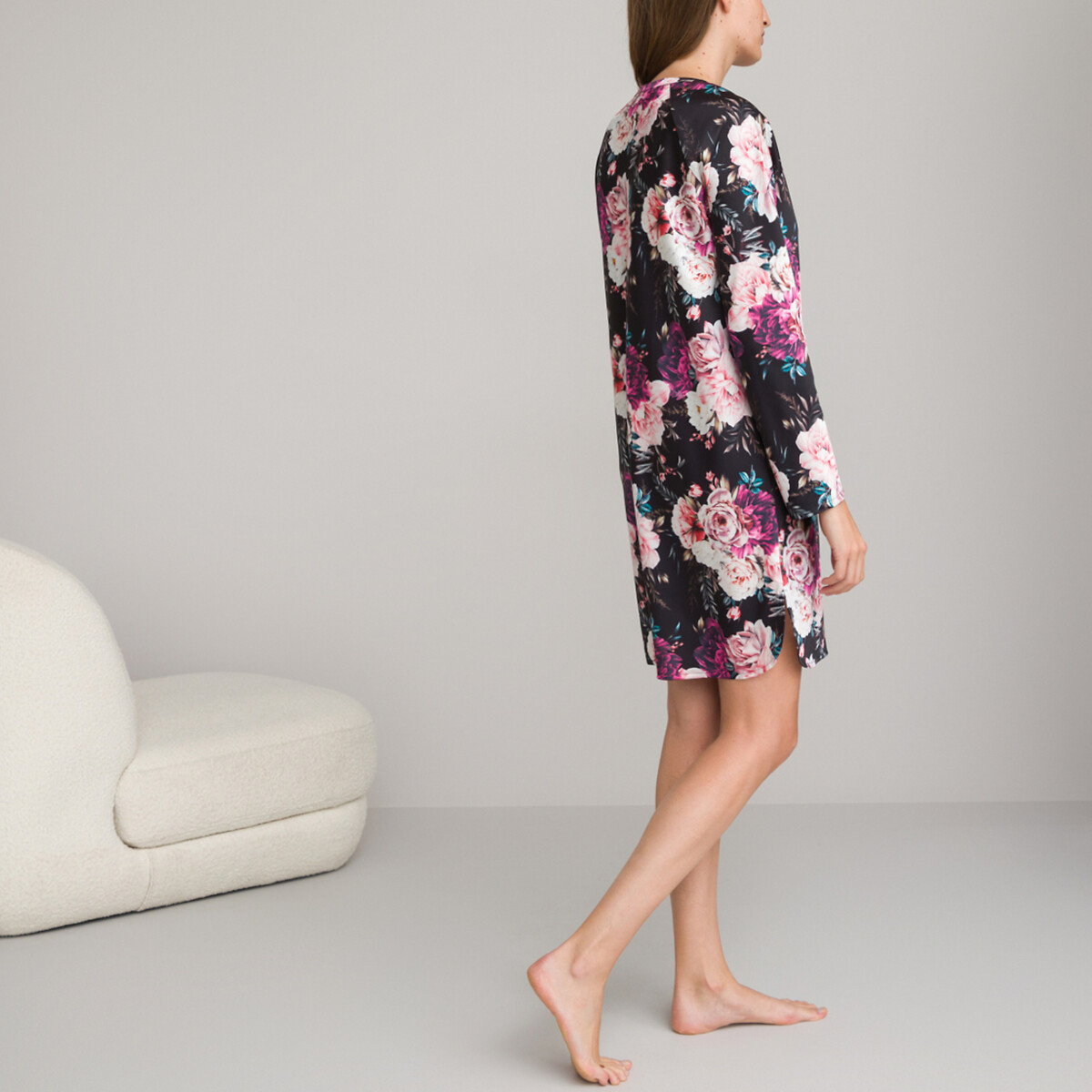 COLEÇÕES LA REDOUTE<br>Camisola de cetim estampada