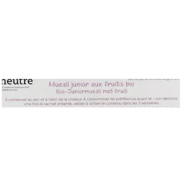 Muesli Multigrãos Orgânico Holle Junior com Frutas +10m 250g