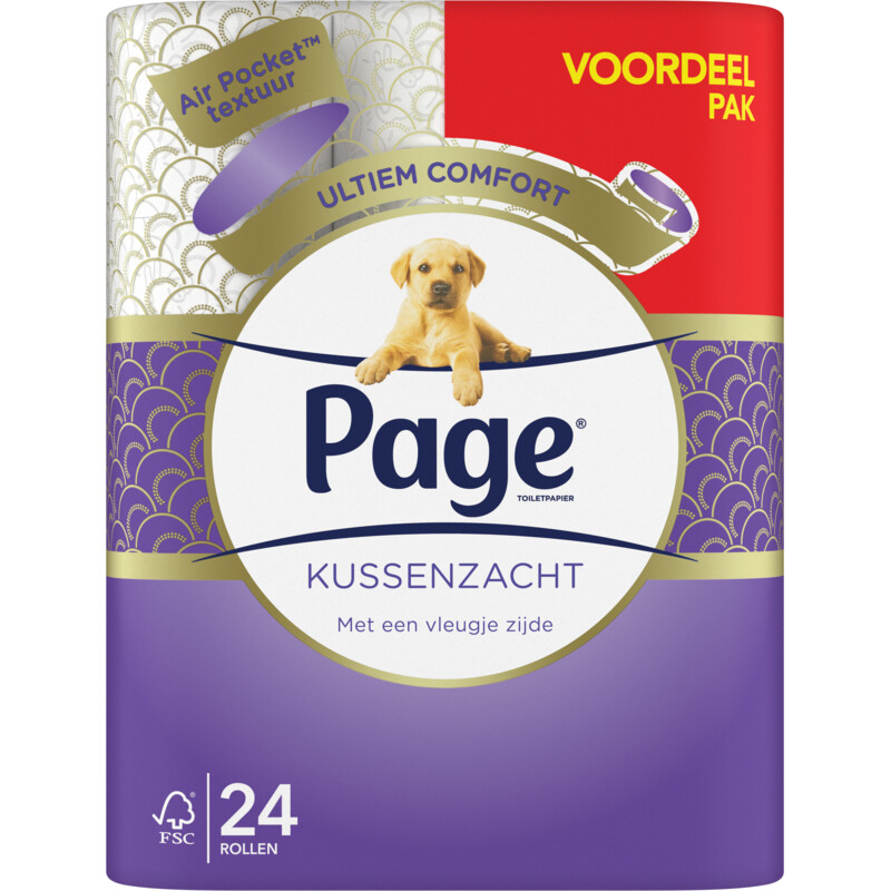 Page Kussenzacht toiletpapier voordeelpak