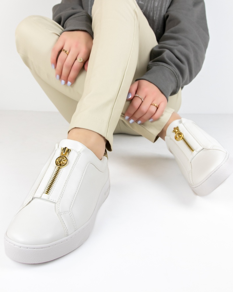 Michael Kors Keaton Zip Lage sneakers  - wit