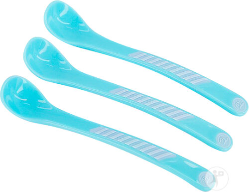 Twistshake Cuillère À Manger +6 Mois Bleu Pastel 3 Pièces