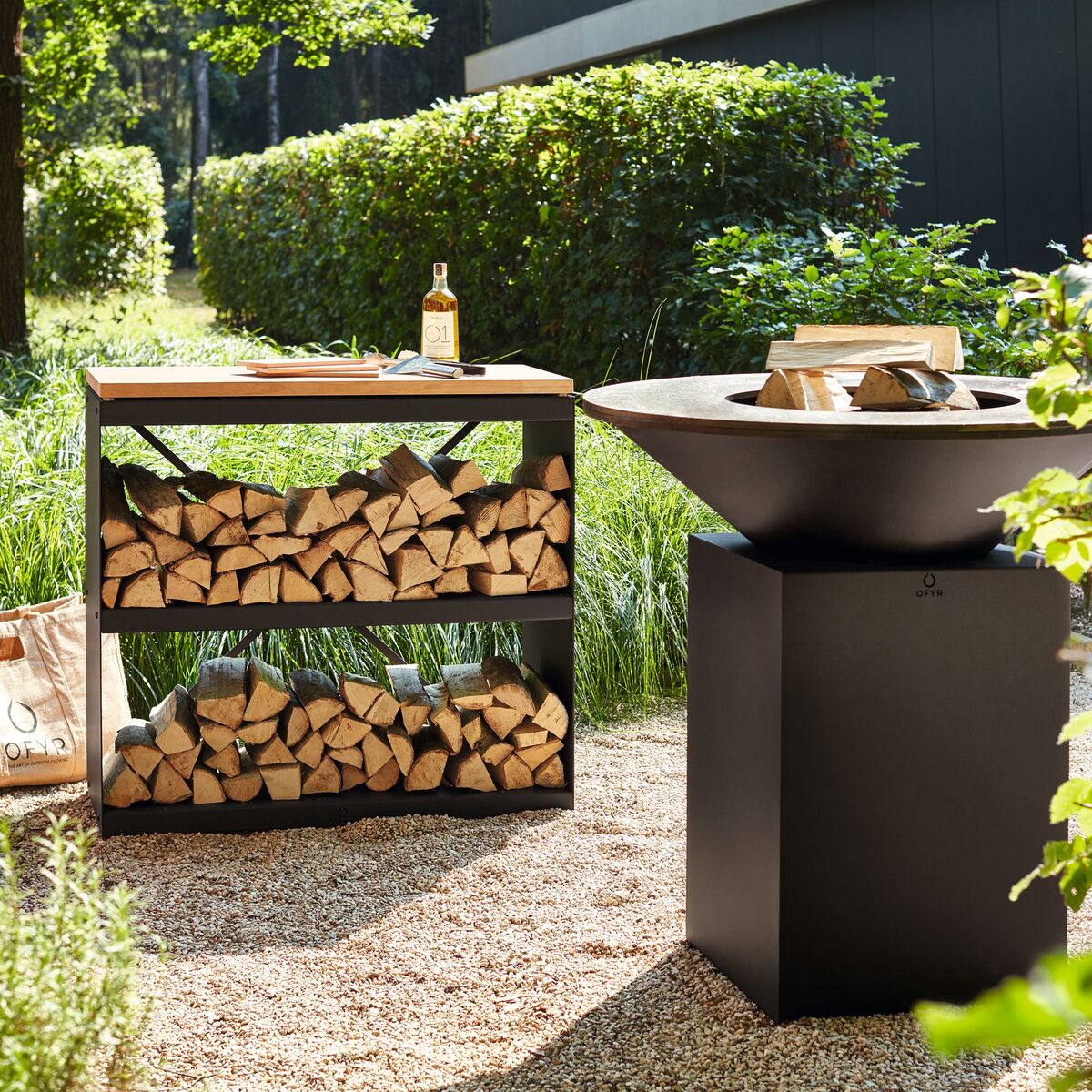 Wood Storage Dressoir Black