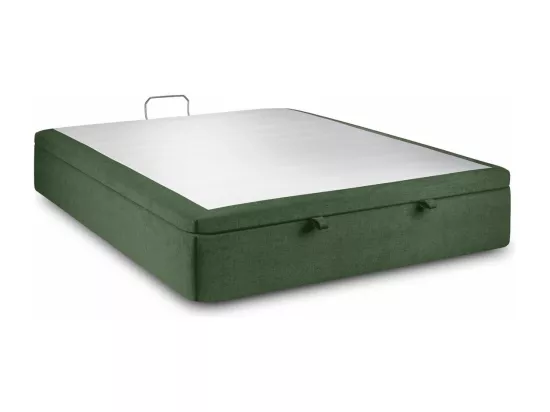 Sommier Coffre Tissu Vert 140x200 H39cm