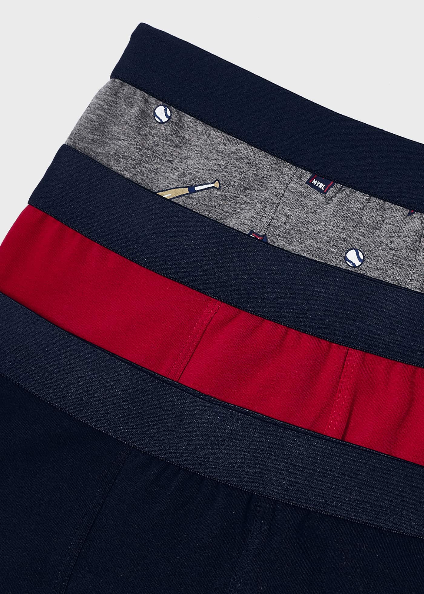 Conjunto de 3 cuecas boxer para meninos