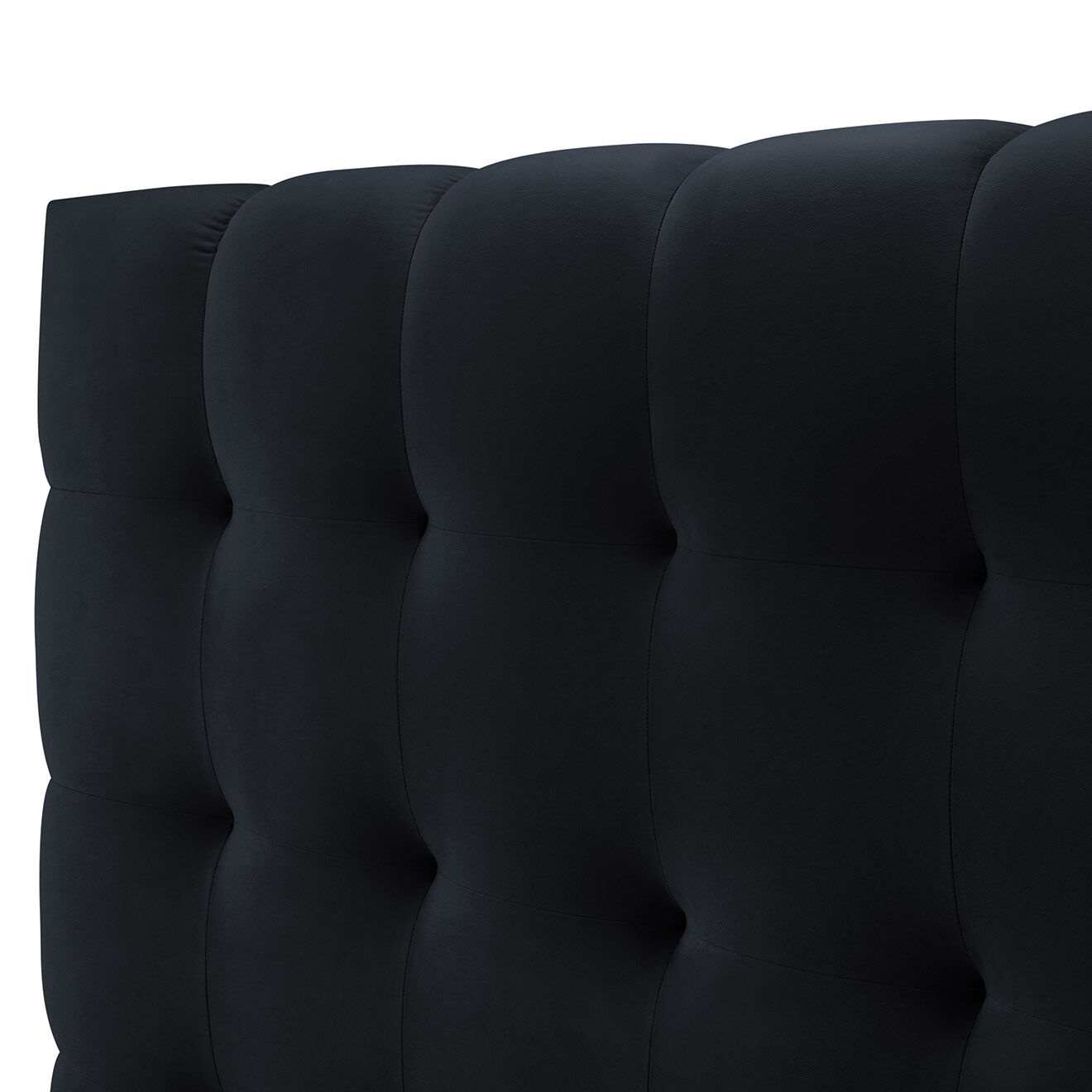 Cosmopolitan Design Lit avec coffre de rangement Bali Velours bleu foncé - 200x200 cm