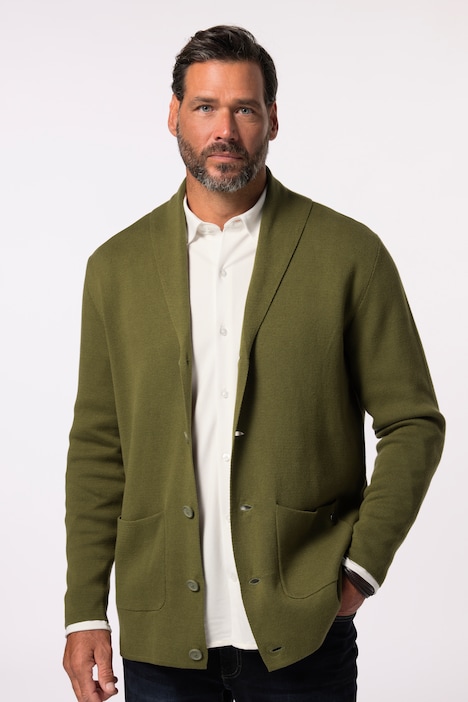JP 1880 Strickjacke, CashmereTouch, Schalkragen, bis 7 XL