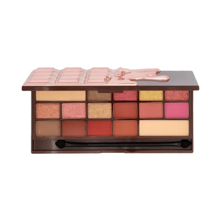 Makeup Revolution I Heart Makeup Palette mit 16 Lidschatten Chocolate Rose Gold 1 g