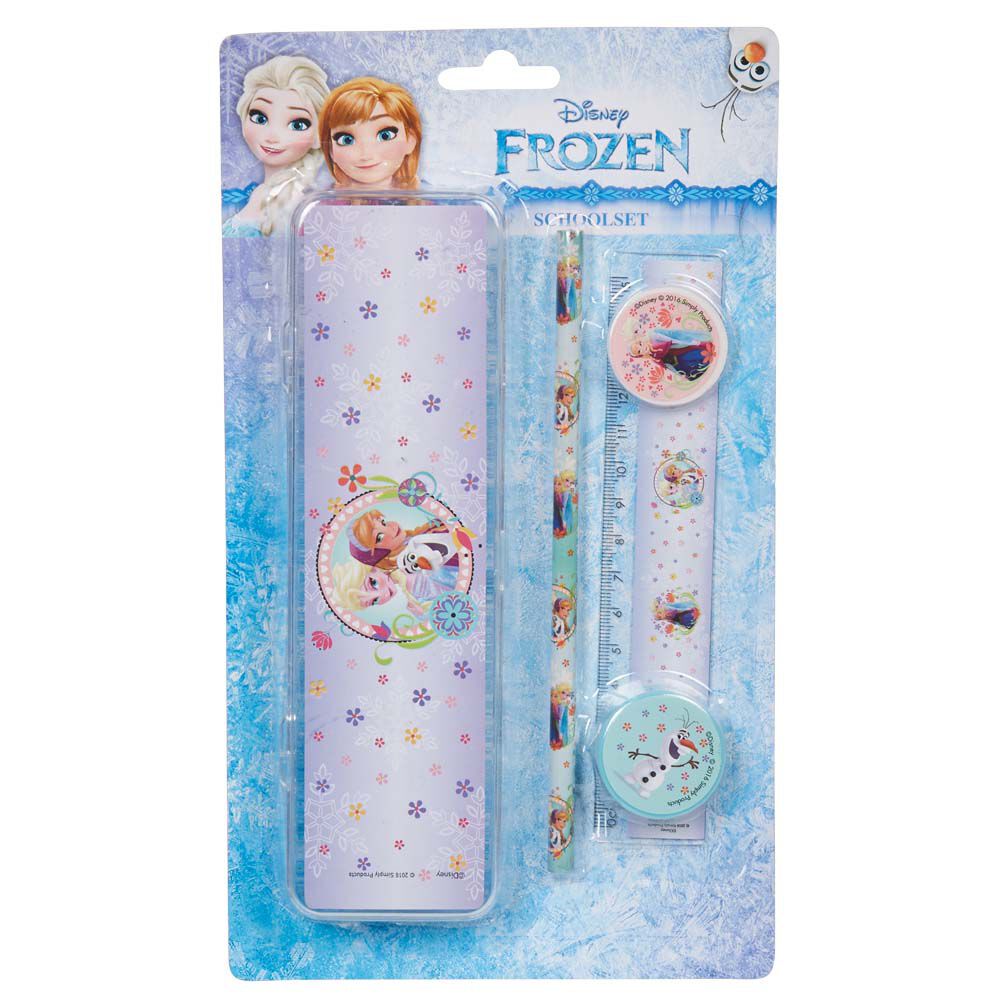 Trousse métallique garnie La Reine Des Neiges 5 pièces