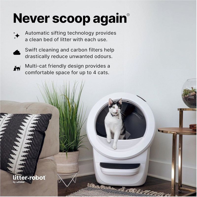 Litter-Robot 4 - Automatische kattenbak - Zelfreinigend - Wit - met App