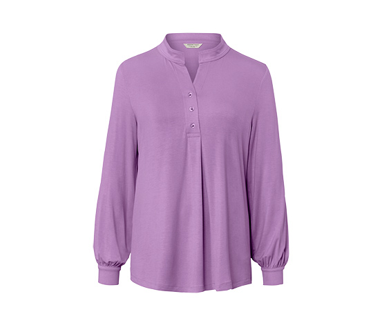 Blusenshirt mit Knopfleiste, schwarz