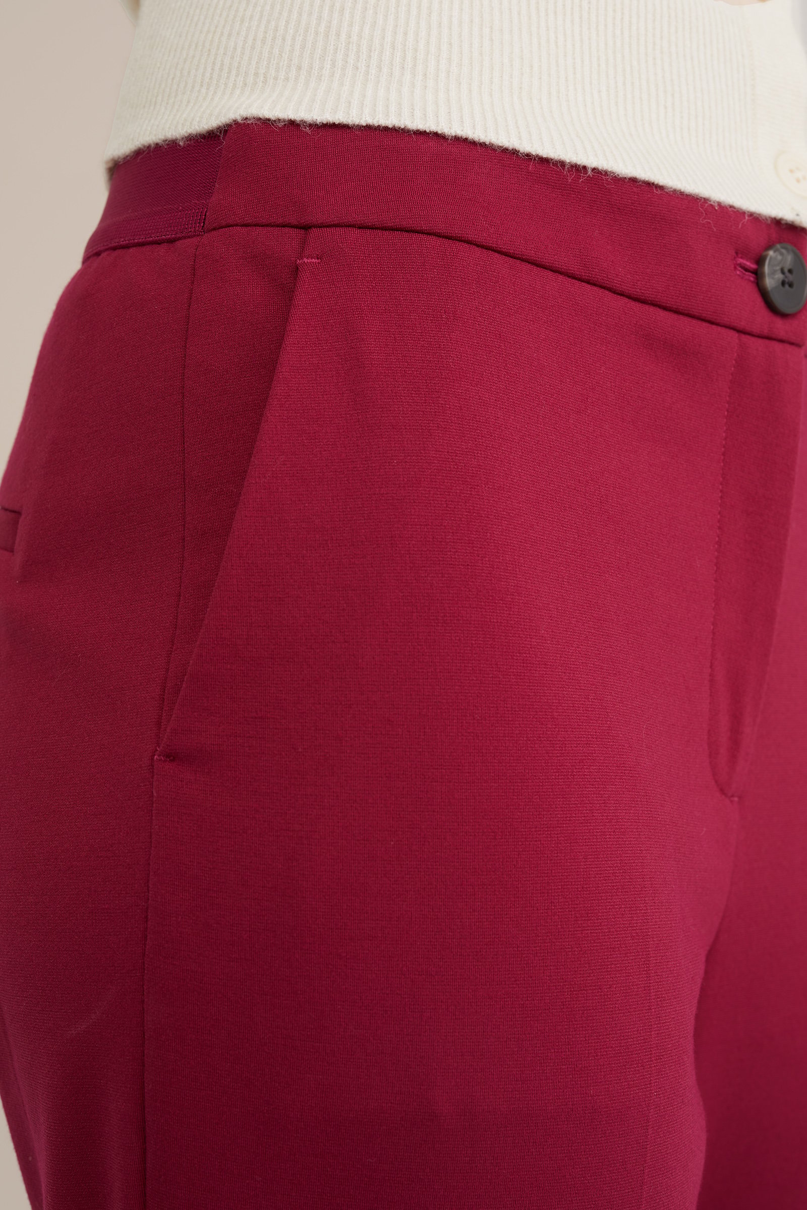 slim fit pantalon met stretch WE Fashion Rood