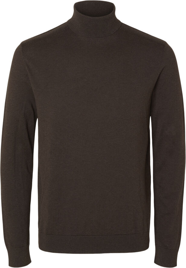 Selected Homme SLHBERG ROLL NECK NOOS Chocolate torte/melange