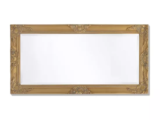 Miroir mural style baroque 100x50 cm Doré