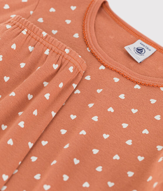 Pyjama cœur petite fille en coton