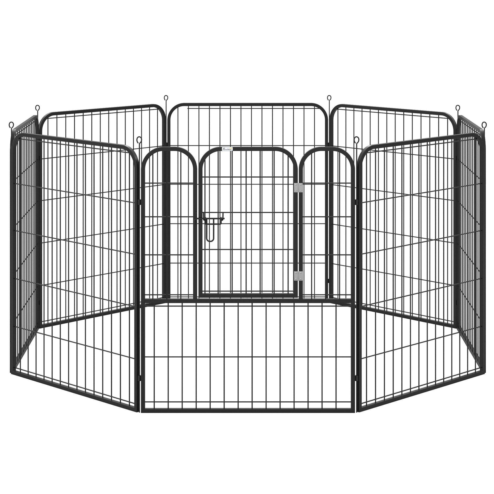 PawHut Laufstall schwarz 79 x 100 Pro Gitterelement (8 insgesamt) (BxH)