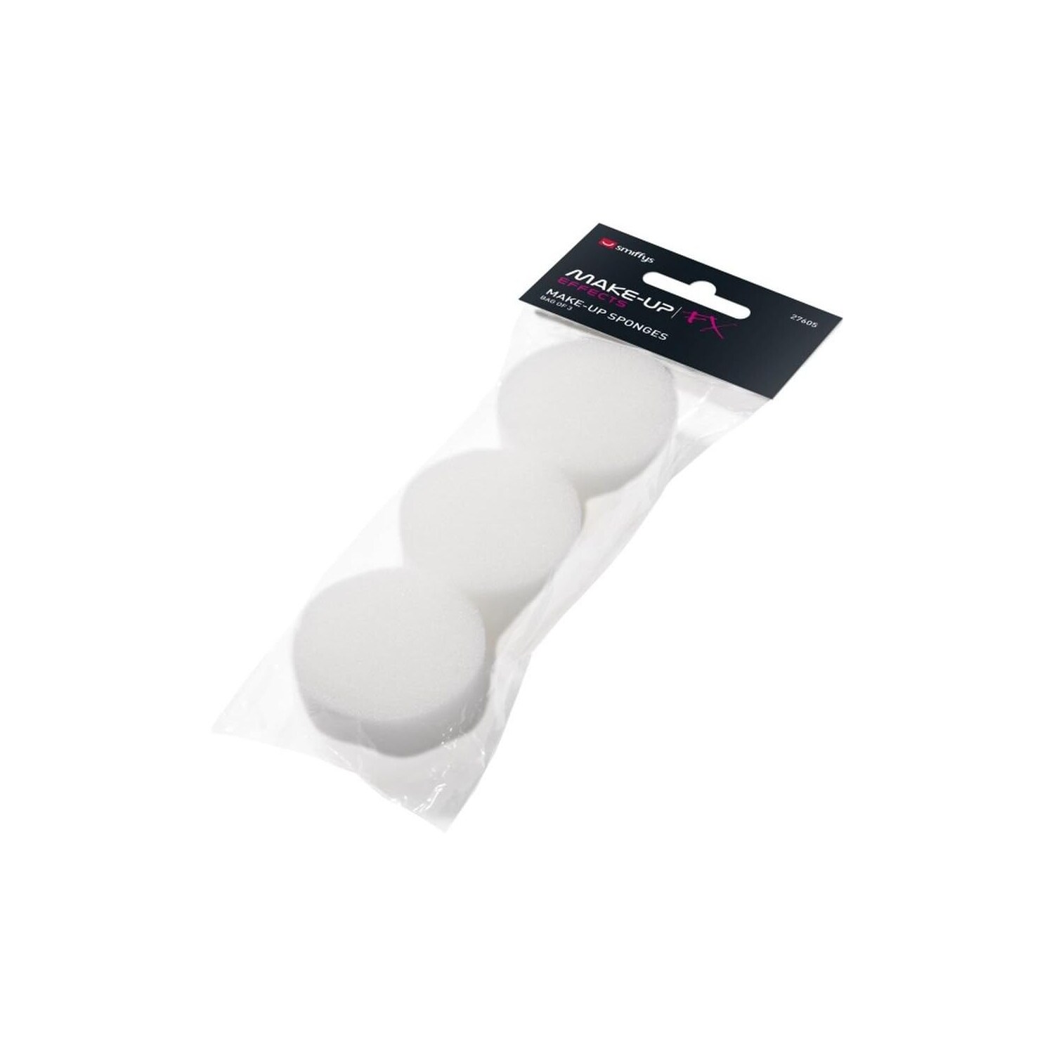 Smiffys 3er Pack Make-Up FX Essentials, Foam Cosmetic Sponges,