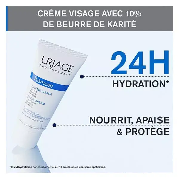 Creme facial nutritivo Uriage Xémose para pele seca e atópica 40ml