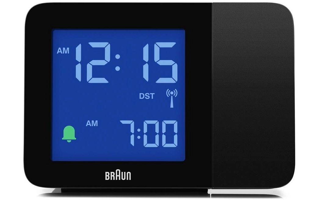 Funk-Projektionswecker BC15B-DCF SchwarzDigitaler LCD-Projektionswecker mit Bewegungssensor und Schlummerfunktion