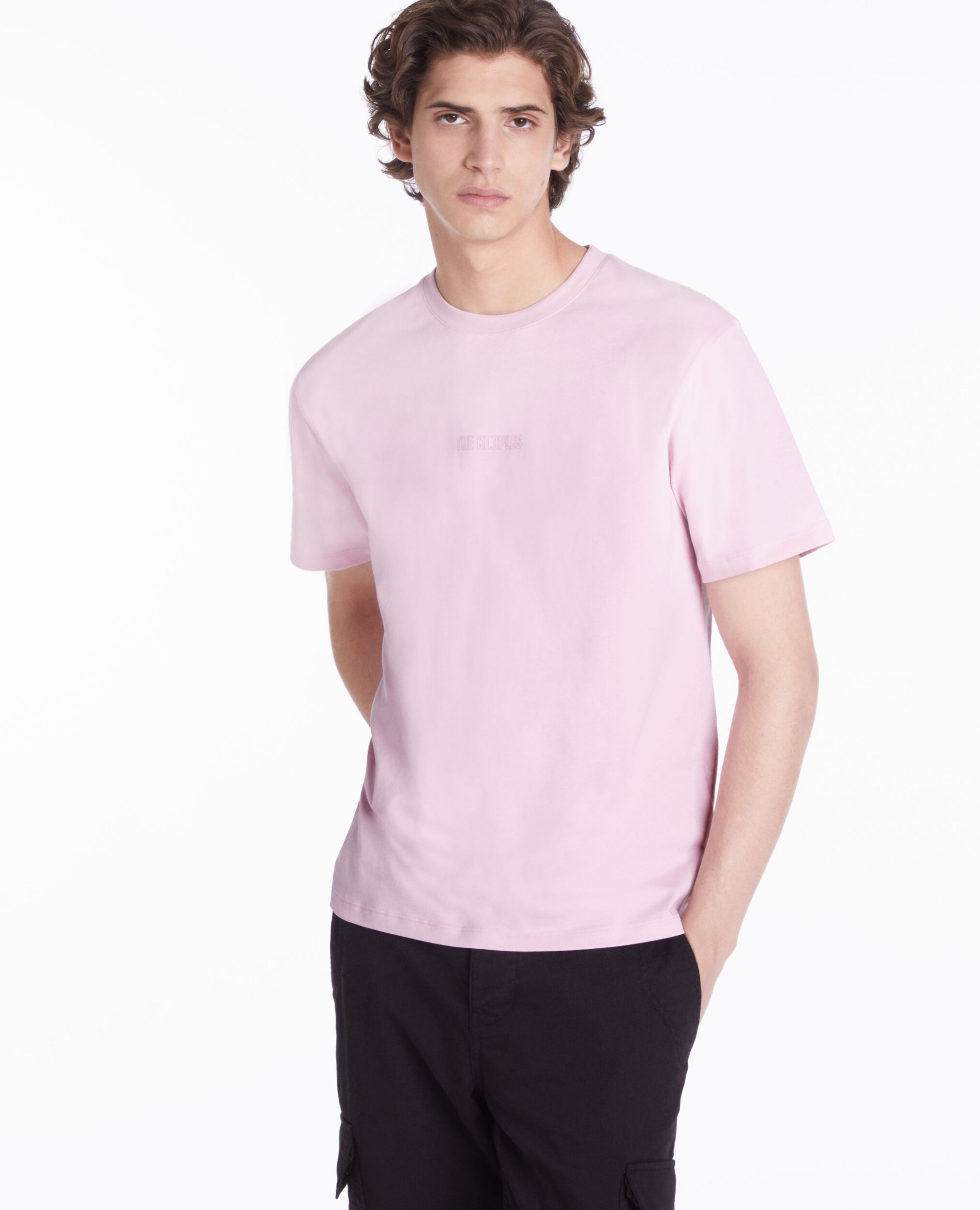 T-shirt rose avec logo