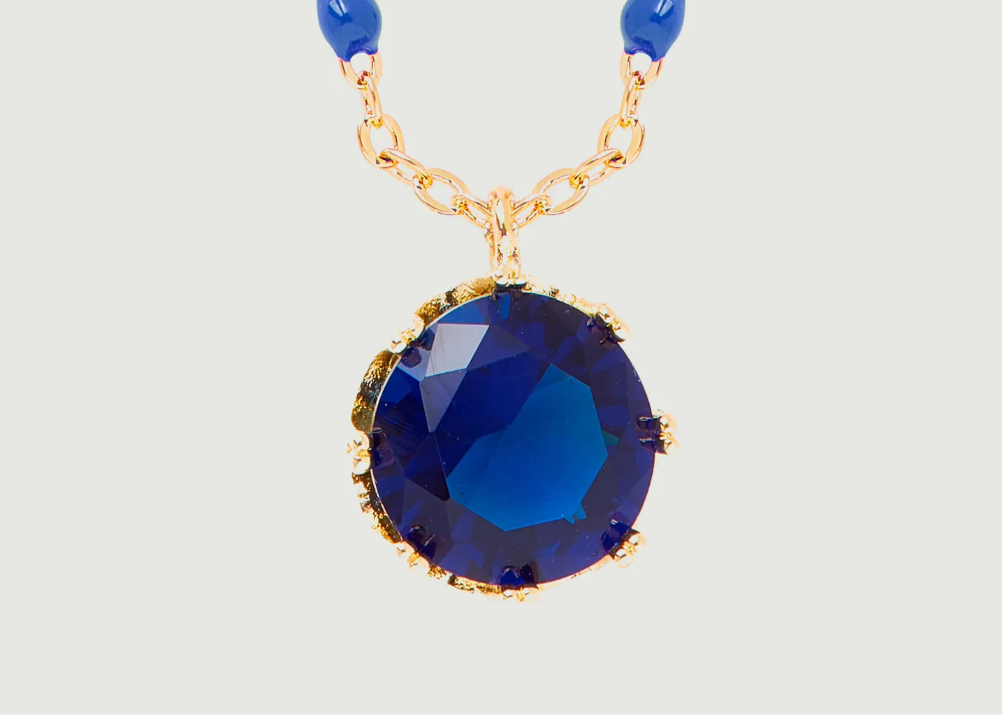 Collier chaîne avec pendentif pierre ronde Colorama Les Néréides