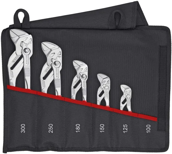 KNIPEX - Tunge og rilletangssæt - 5 stykker - i værktøjsrulle
