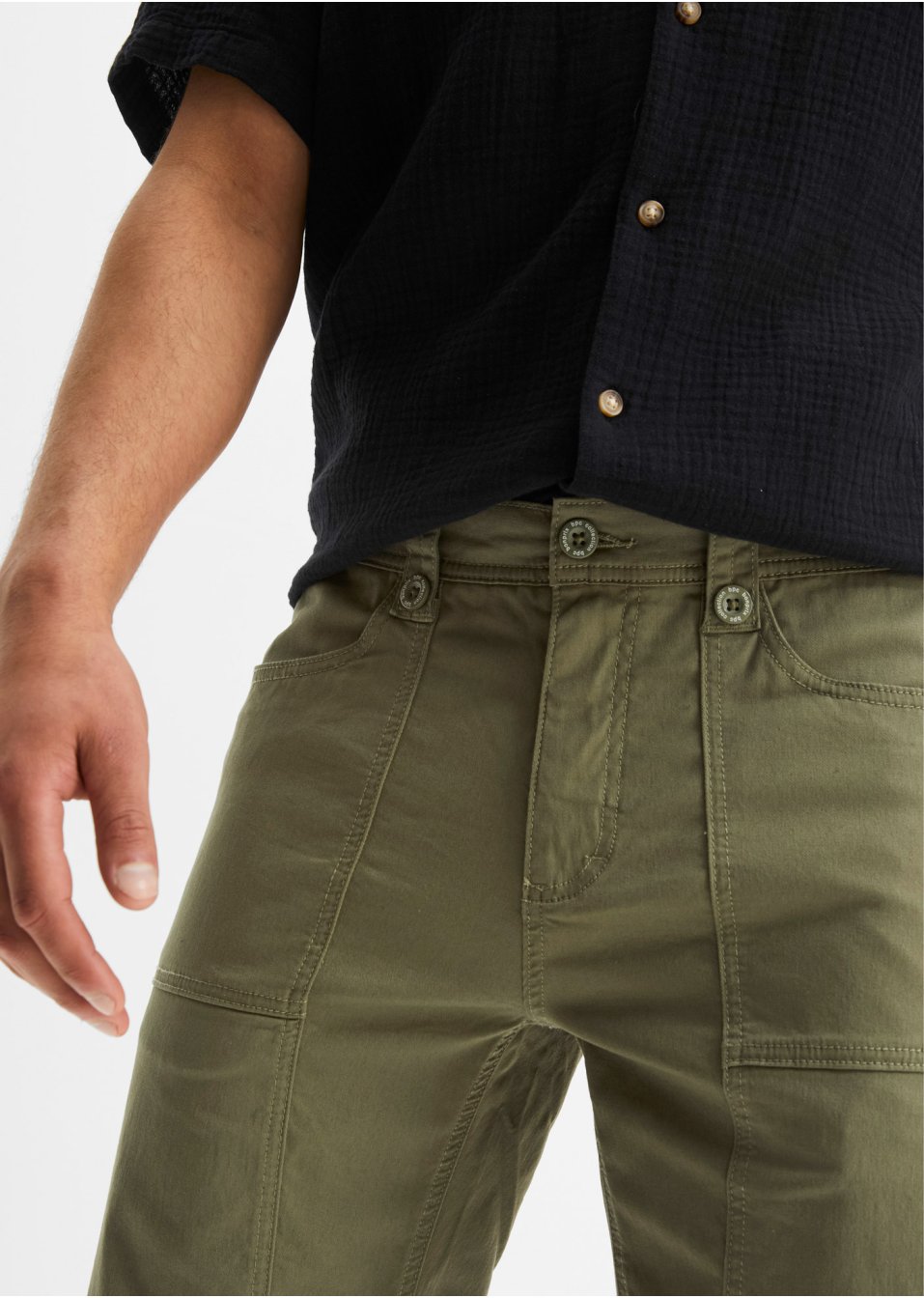 Bermuda extensible retroussable, Regular Fit