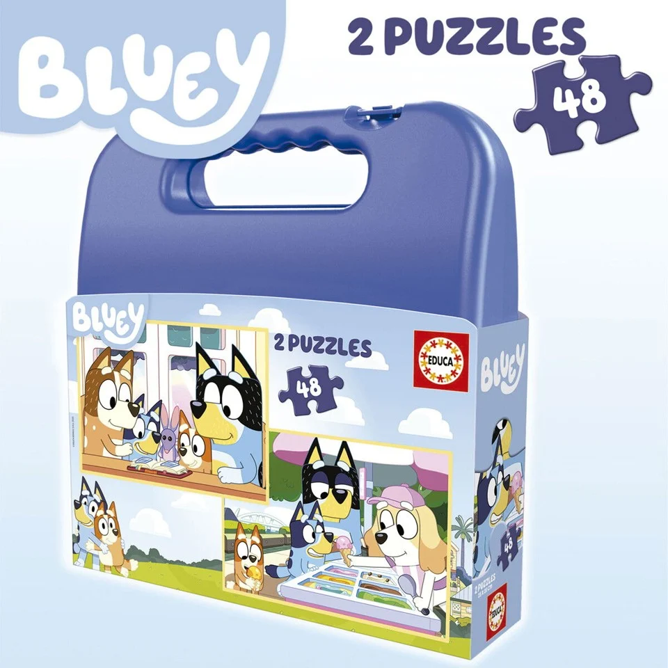 Puzzle Kuffert 2x48 - Bluey