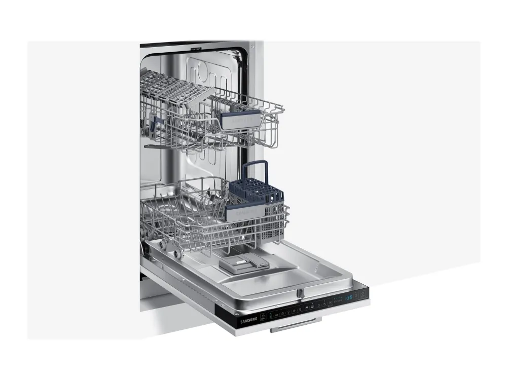 Samsung DW50R4060BB, Fuldt indbygget, Slimline (45 cm), Touch Control, Kurv