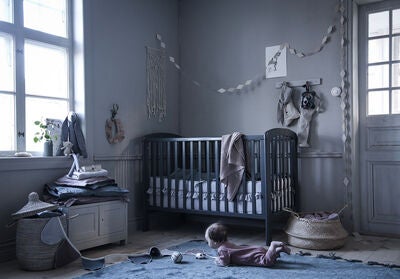 NG Baby Sengekant Sprinkelseng Tykk Volang, Sage Green