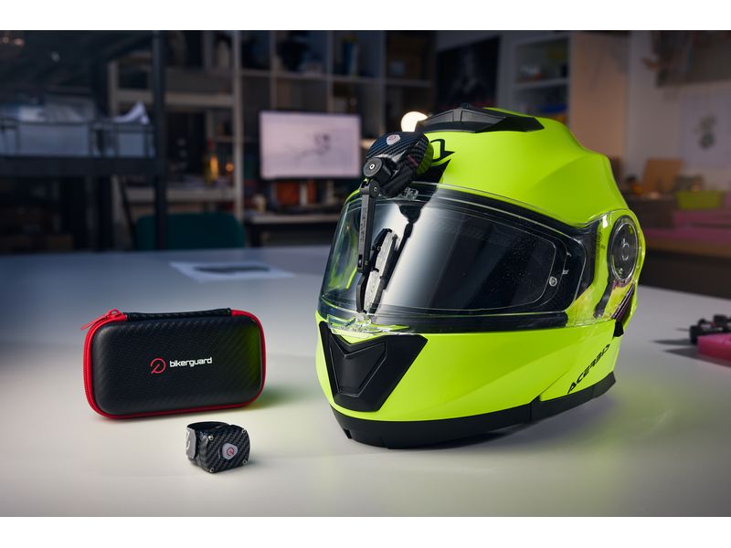 Bikerguard Scheibenwischer für Motorradhelme Visierwischer mit Akku und Fernbedienung