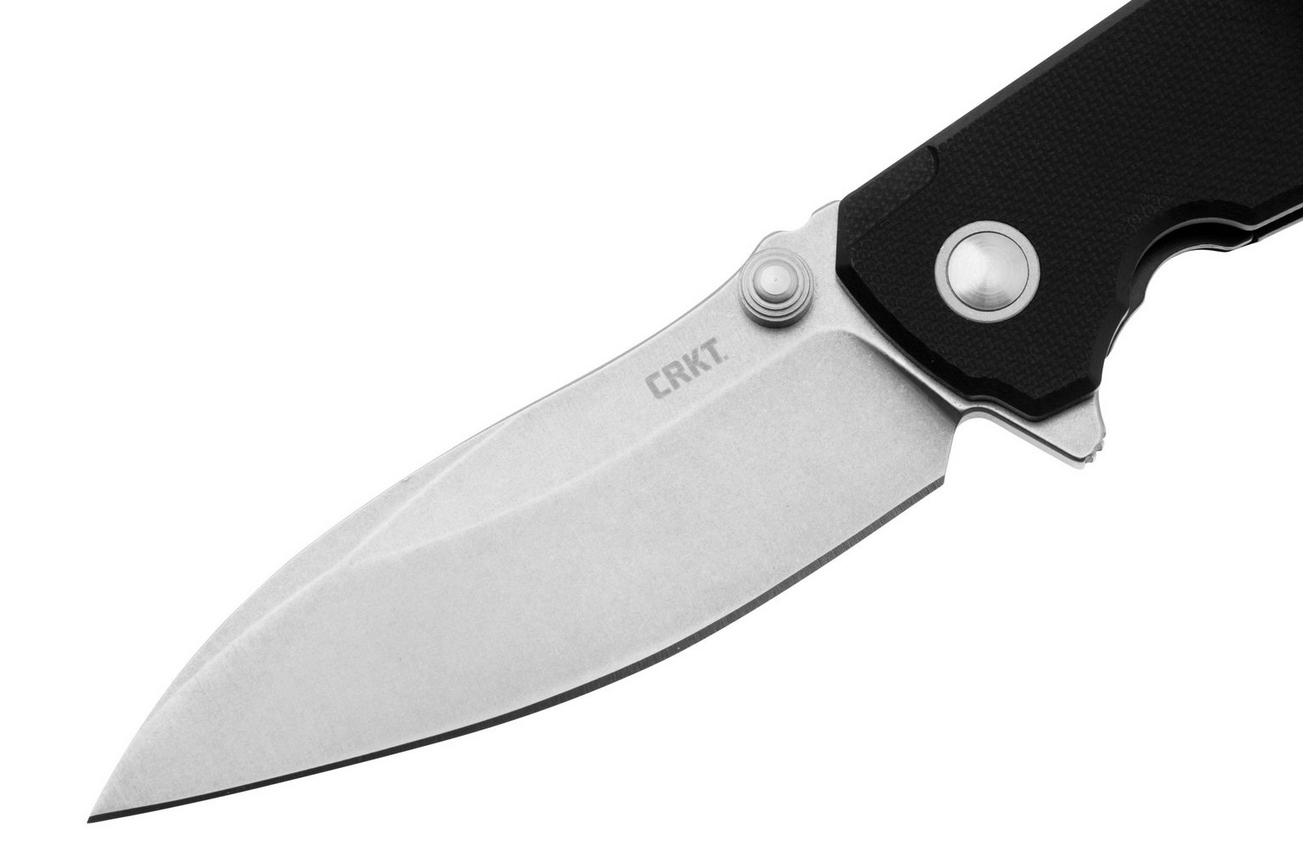 CRKT Ibis 2540 Stonewashed D2, Black G10, zakmes, Lucas Burnley design