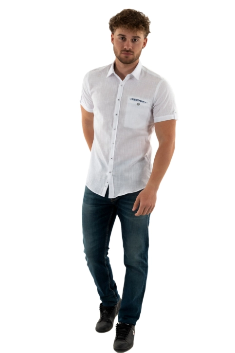 Chemise manches courtes Benson & Cherry larissa blanc