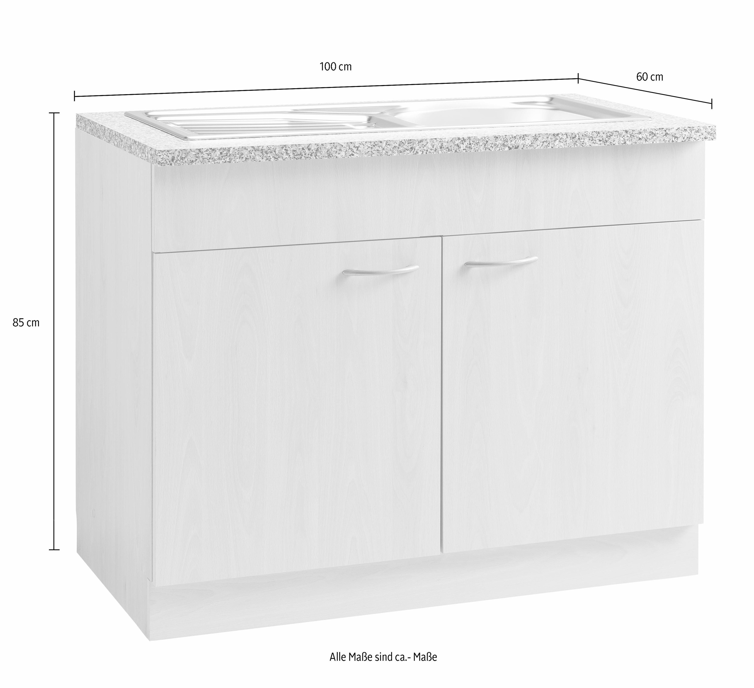wiho Küchen Spülenschrank »Kiel« 100 cm breit