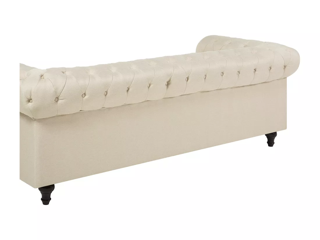 Canapé en tissu beige 3 places CHESTERFIELD