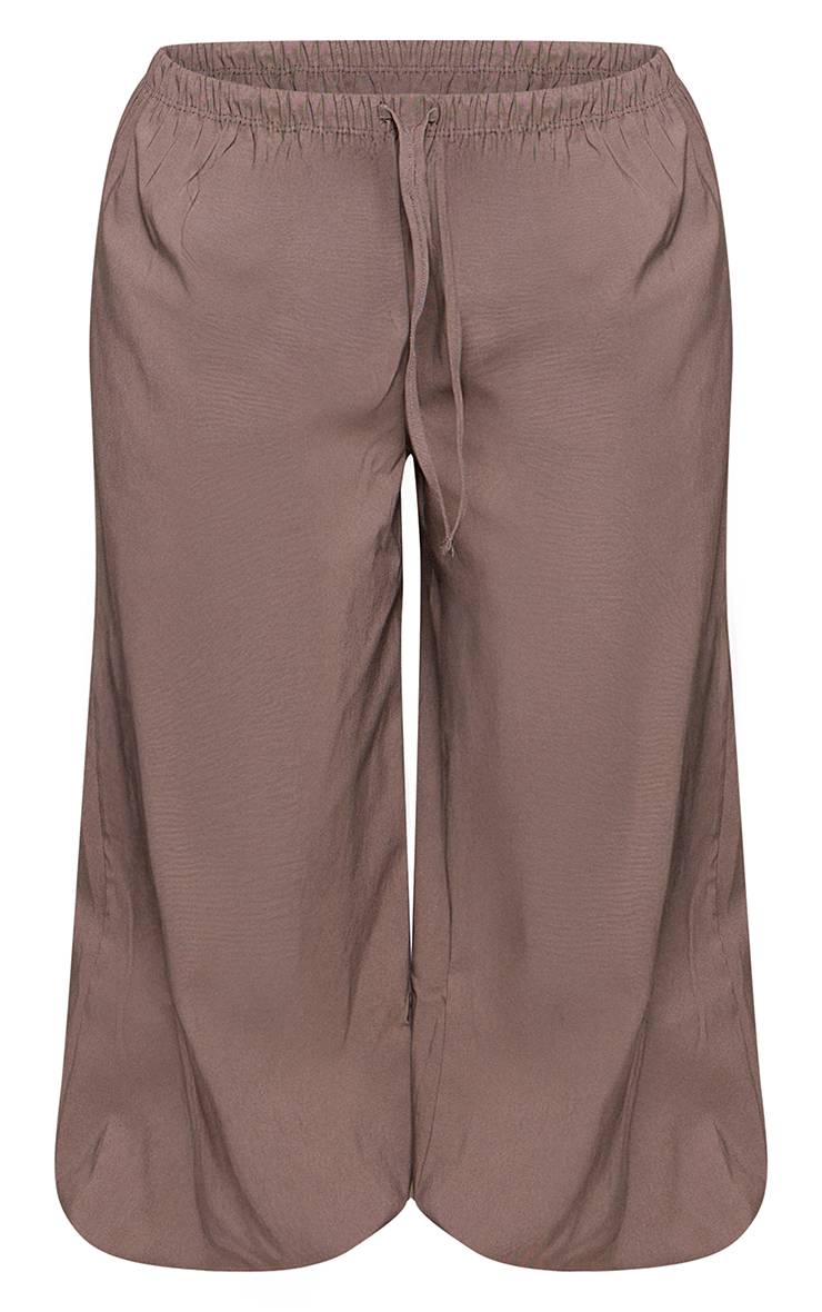 Charbon Pantalon Capri Petite À Ourlet Ballon Et Cordon De Serrage Anthracite