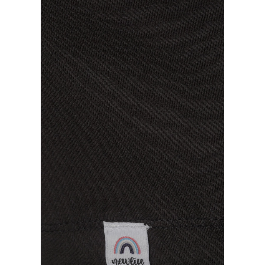 New Life T-Shirt TEE - CREW NECK PATCH POCKET Schwarz