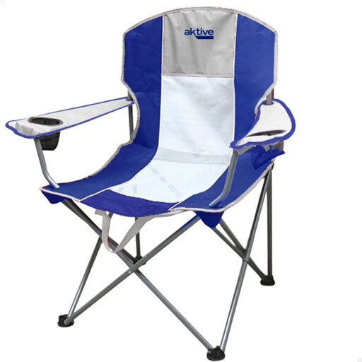Cadeira de camping dobrável Aktive XL com alça e porta-copos