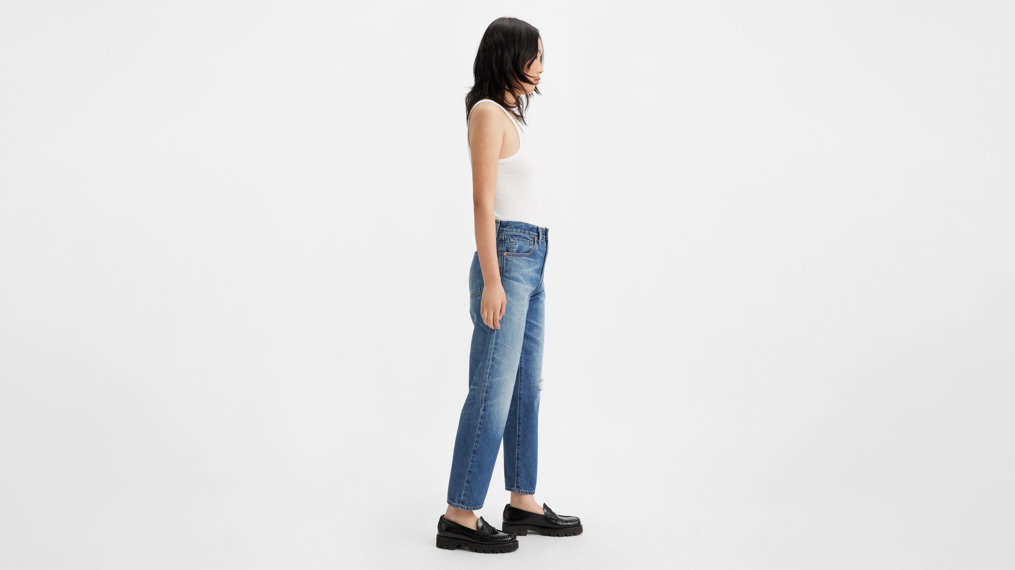 Jean Levi's® Column fabriqué au Japon - Mij Monsho Medium Worn In - Bleu