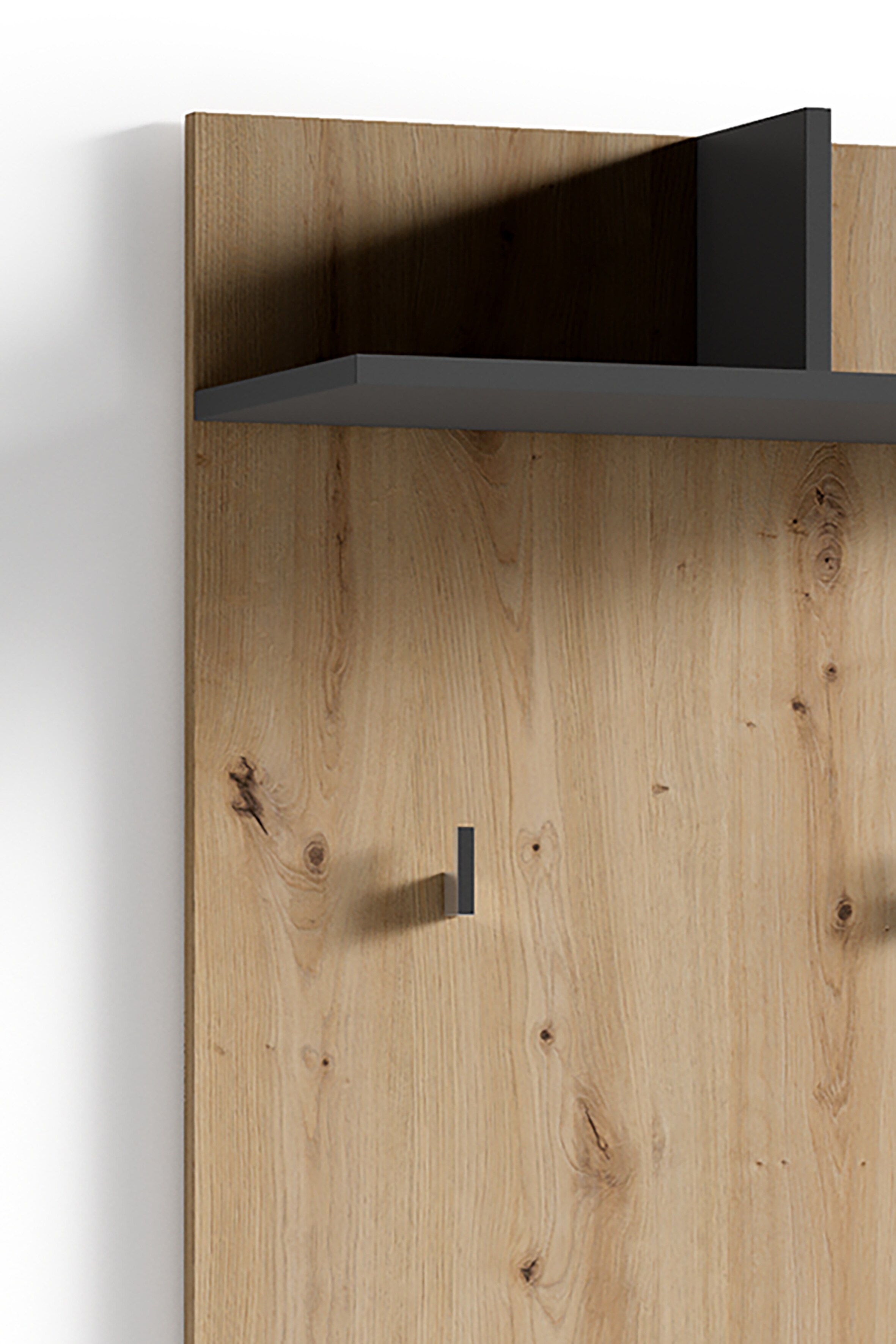 byLIVING Wandpaneel BEN, Breite 60 cm, Artisan Eiche (Eiche-Optik)/anthrazit
